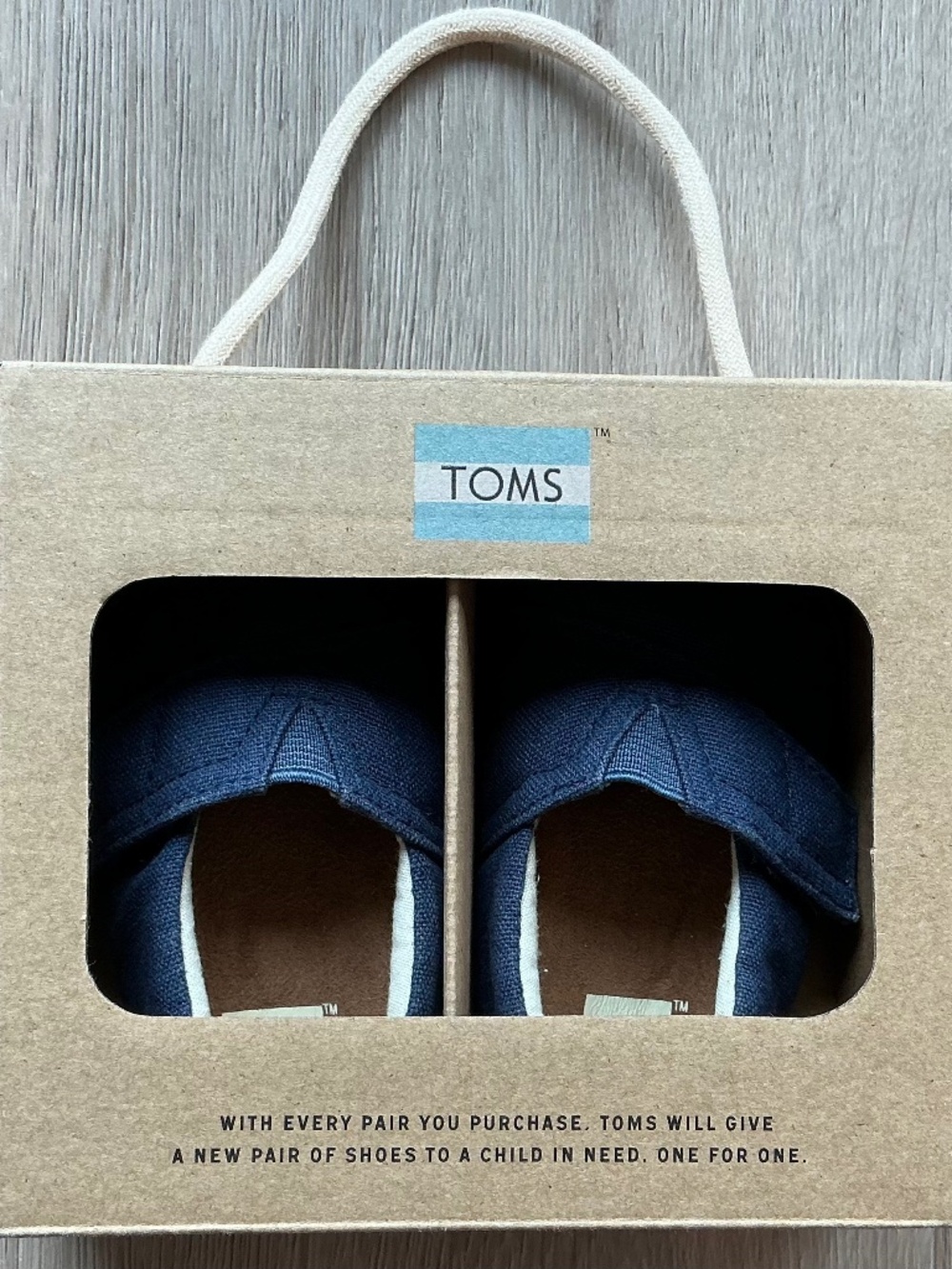 TOMS Booties Shoes Size 3 Navy Blue Canvas Baby Crib Alpargata